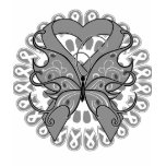 Asthma Butterfly Circle of Ribbons Tshirt