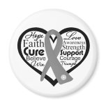 Asthma Heart Ribbon Collage Fridge Magnets