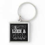 Asthma Sporty Fight Like a Girl Keychain