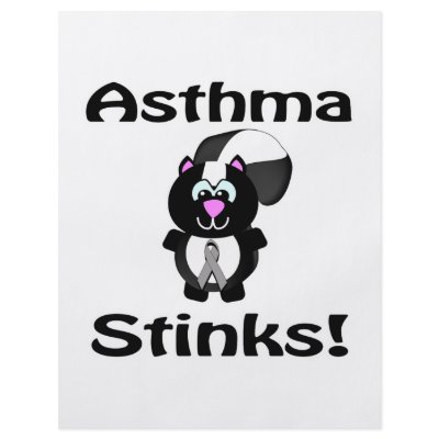 Asthma Stinks Skunk Awareness Design Full Color Flyer by super_shop