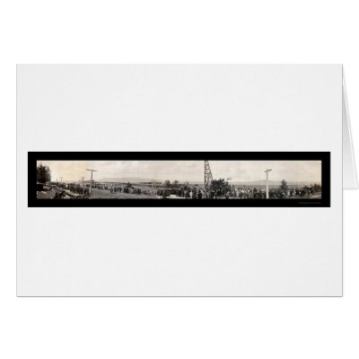 Astoria Construction Photo 1914 Greeting Card by lc_panoramicphotos