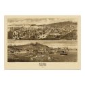 Astoria Oregon Panoramic Map 1883  posters