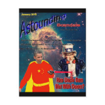 Astounding Scandals Magazine -  Uncle Sam Doomed? postcards