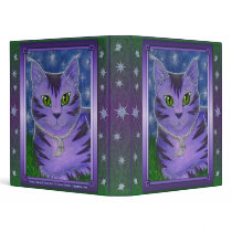 Astra Celestial Moon Star Cat Fantasy Avery Binder