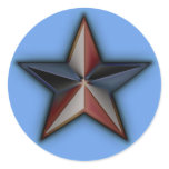 Astra Metallica Blue Round Stickers