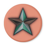 Astra Metallica Orange Refrigerator Magnet