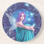 Astraea Fairy with Butterflies Drink Coaster