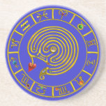 ASTRAL LABYRINTH blue Beverage Coasters