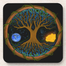 Astral Tree of Life Beverage Coasters