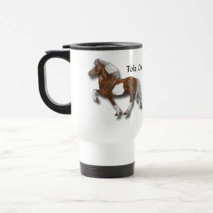 Tolting Chestnut pinto Icelandic pony coffee mug