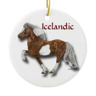 Astrid Double-Sided Ceramic Round Christmas Ornament