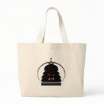 Astro Yeti Black w/ Red Eyes Tote Bag