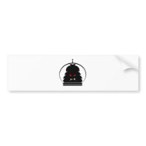 Astro Yeti Black w/ Red Eyes Bumper Sticker