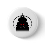 Astro Yeti Black w/ Red Eyes Button