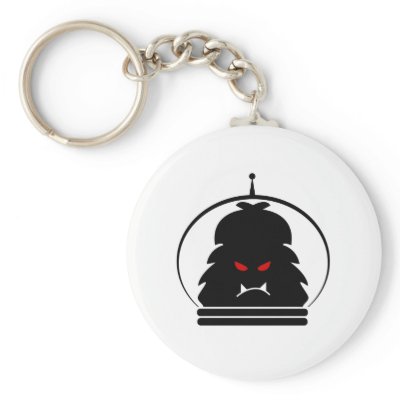 Astro Yeti Black w/ Red Eyes Keychain by astroyeti