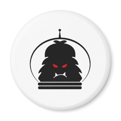 Astro Yeti Black w/ Red Eyes Magnet by astroyeti