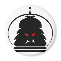 Astro Yeti Black w/ Red Eyes Fridge Magnet