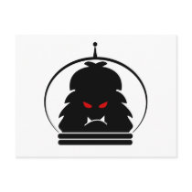 Astro Yeti Black w/ Red Eyes Post Cards