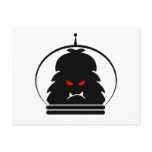 Astro Yeti Black w/ Red Eyes Post Cards