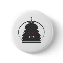 Astro Yeti Gray w/ Red Eyes Pin