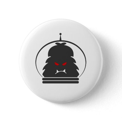 Astro Yeti Gray w/ Red Eyes Pin by astroyeti