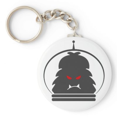 Astro Yeti Gray w/ Red Eyes Key Chains by astroyeti