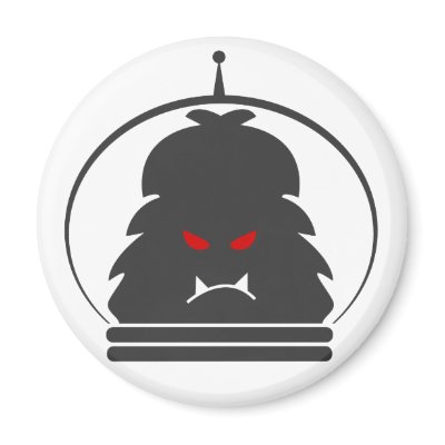 Astro Yeti Gray w/ Red Eyes Refrigerator Magnet by astroyeti