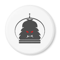 Astro Yeti Gray w/ Red Eyes Fridge Magnet