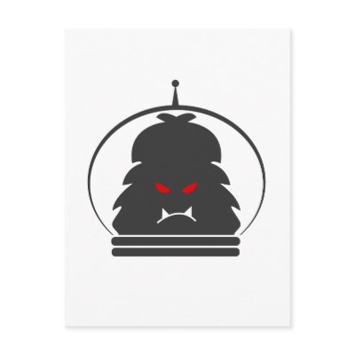 Astro Yeti Gray w/ Red Eyes Post Card by astroyeti