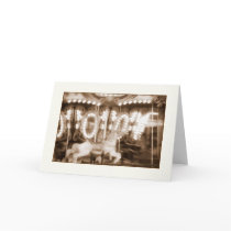 Astroland Carousel Blank Greeting Card