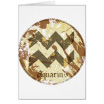 Astrology Grunge Aquarius Greeting Card
