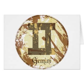 Astrology Grunge Gemini card