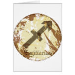 Astrology Grunge Sagittarius Greeting Card