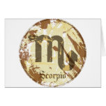 Astrology Grunge Scorpio Greeting Cards