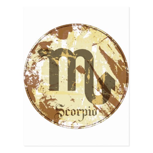 Astrology Grunge Scorpio Post Card