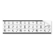 astrology signs bumper sticker