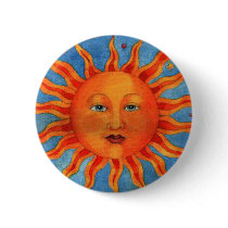 Astrology Sun Pinback Button