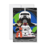 Astronaut and Space Shuttle RSVP Card Invitation