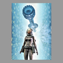 Astronaut and spaceship posters
