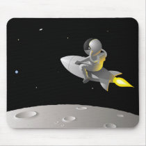 Astronaut Around the Moon, Mouse Pad mousepads by TekArt Astronaut Around the Moon, Mouse Pad mousepads