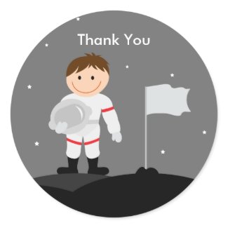 Astronaut Birthday Thank You Sticker sticker