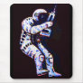 Astronaut, Black Background Mouse Pad