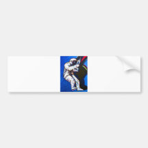 Astronaut, Blue Background Bumper Sticker