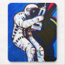 Astronaut, Blue Background Mousepads
