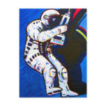 Astronaut, Blue Background Postcard