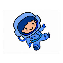 Astronaut Boy Postcard