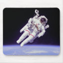 Astronaut Bruce McCandless on a spacewalk mousepads by Bigboy20769 Astronaut Bruce McCandless on a spacewalk mousepads