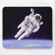 Astronaut Bruce McCandless on a spacewalk mousepads