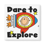 Astronaut Dare to Explore Tshirts and Gifts Refrigerator Magnet