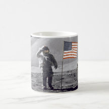 Astronaut David Scott Salutes Flag Mugs